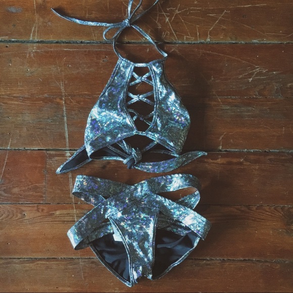 iHeartRaves Other - Silver Hologram Rave Outfit